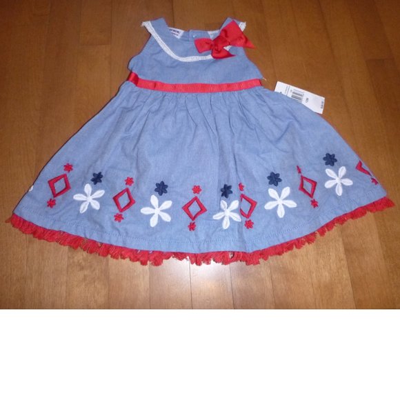 Baby Girls Blueberi Blvd 2 pack Fit & Flare Dresses Size 12 18 24 Months NWT - Picture 2 of 5